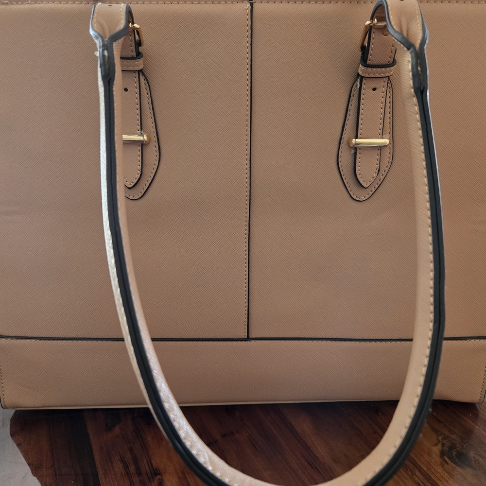 Large Tote Shoulder Bag Work Travel Purse Laptop Carry All Weekender Classy - Picture 3 of 16